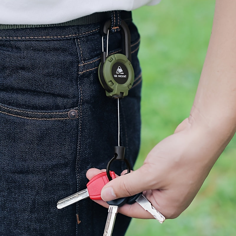 Retractable Keychain Buckle Steel Wire Rope for Outdoor Camping