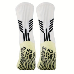 Non slip Silicone Bottom Football Socks Mid Calf Breathable Soccer Socks
