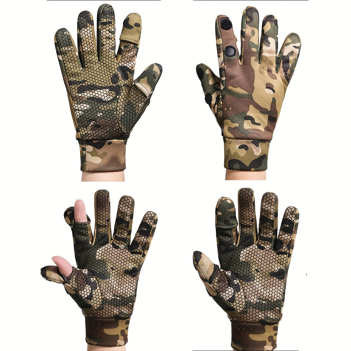 Unisex Outdoor Function Gloves Touch Screen Anti Slip Gloves For Climbing