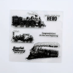 Train Words Stamp Silicone Transparent Decoration Tool