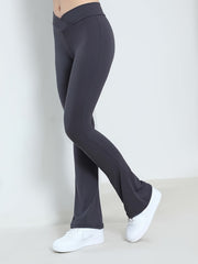 High Waist V Crossed Flared Yoga Pants Women's Activewear