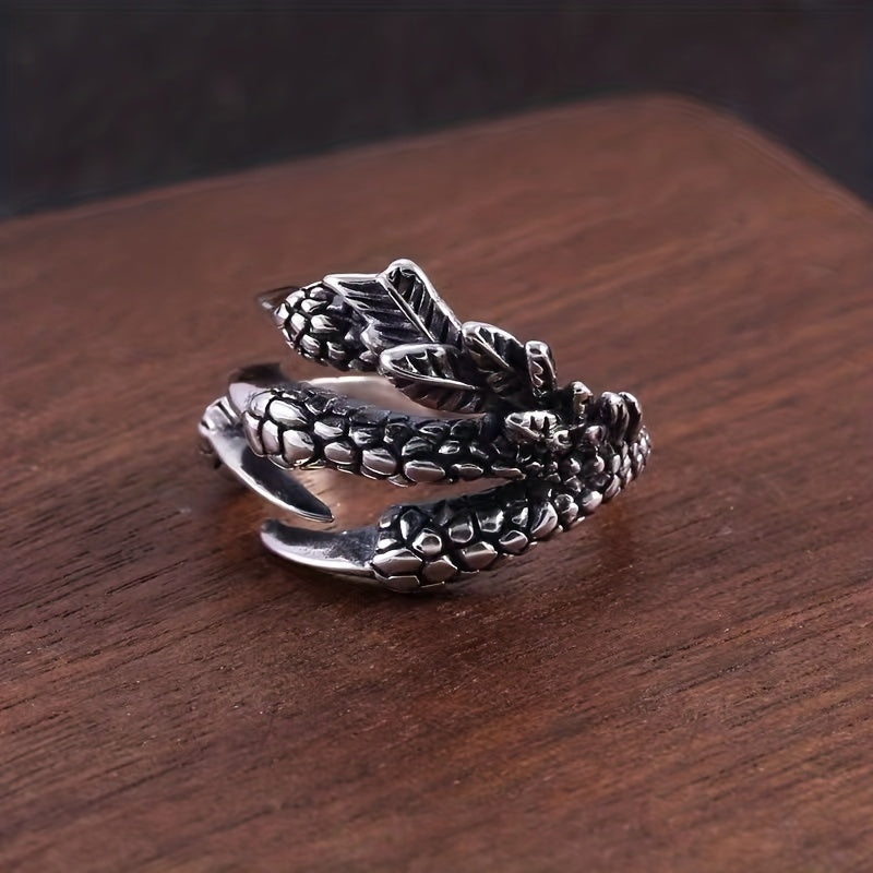 Men's Dragon Claw Hip hop Embossed Retro Ring
