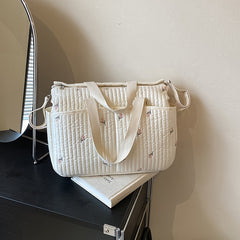 Multifunctional Large Capacity Mommy Bag for Strollers with Print