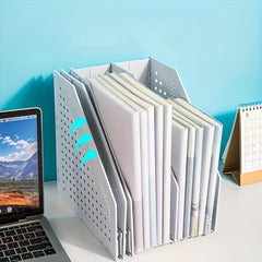 Desktop Storage Rack for Office Supplies and Literature Display