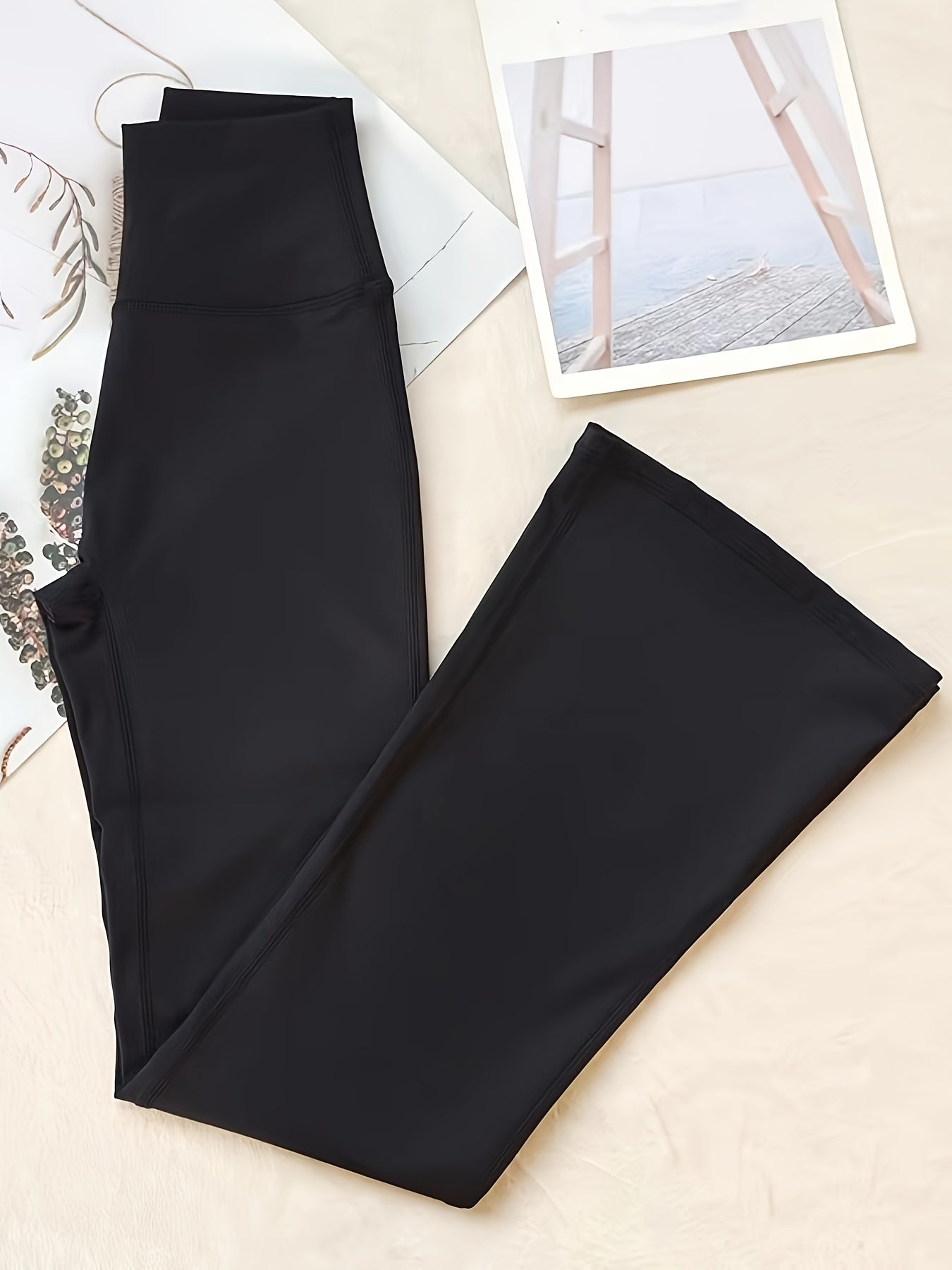 High Waist Seamless Yoga Pants Butt Lifting Flared Leggings