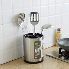 Stainless Steel Divided Chopstick Holder Cutlery Holder Drain Rack