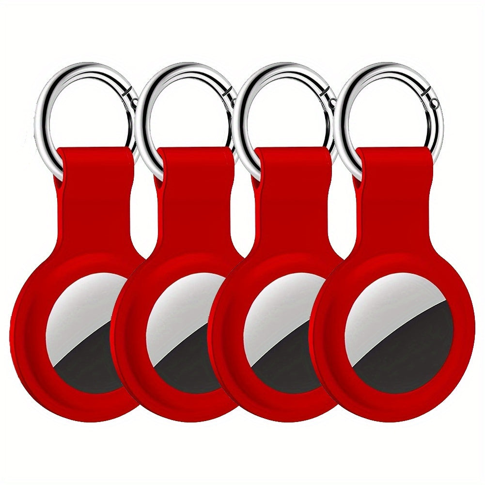 4 Pack Silicone AirTag Case Keychain Holder for GPS Item Finders