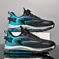 Men's Rotary Buckle Sneakers Air Cushion Athletic Shoes Shock absorbing