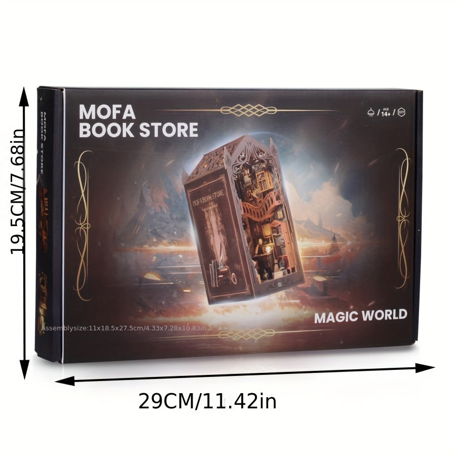 Handcrafted 3D Standing Book Magic House Model Kit Wooden Puzzle