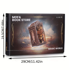 Handcrafted 3D Standing Book Magic House Model Kit Wooden Puzzle