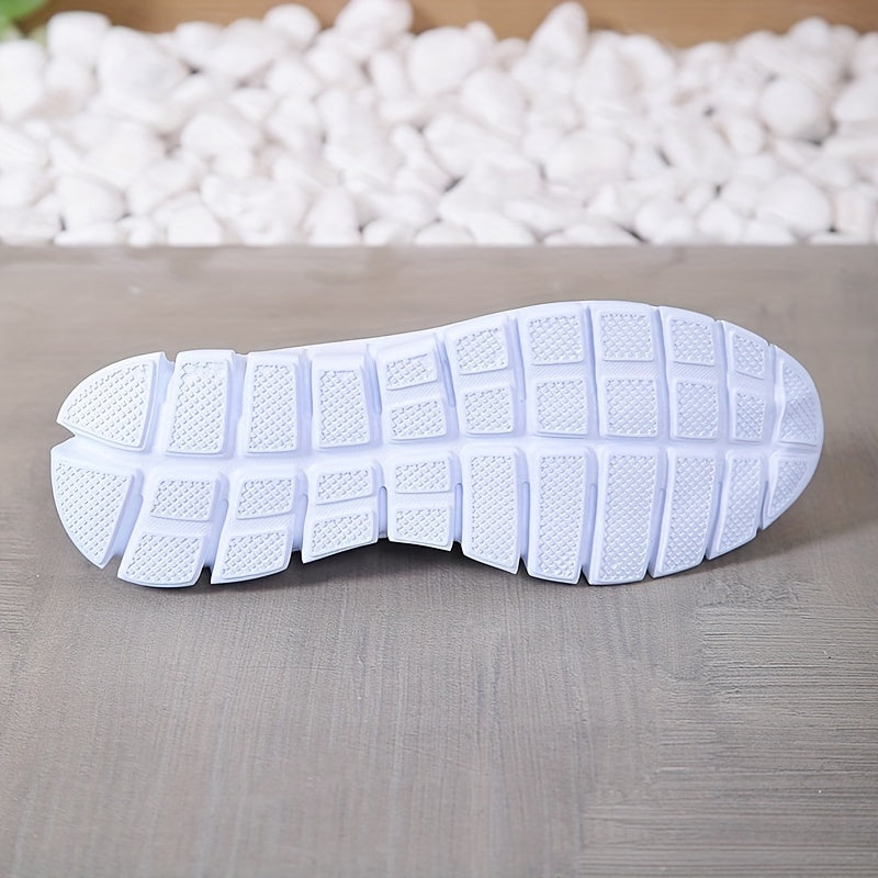 Women's Colorblock Knit Sneakers Low Round Toe Lightweight Sporty Shoes