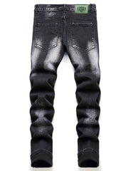 Men's Street Style Stretch Denim Pants for Spring Summer