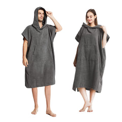 Mutao Hooded Towel Surf Poncho Changing Robe Quick Dry Microfiber Towel