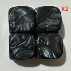18pcs 16mm Rounded Pearl Blank Dice for Leisure & Entertainment