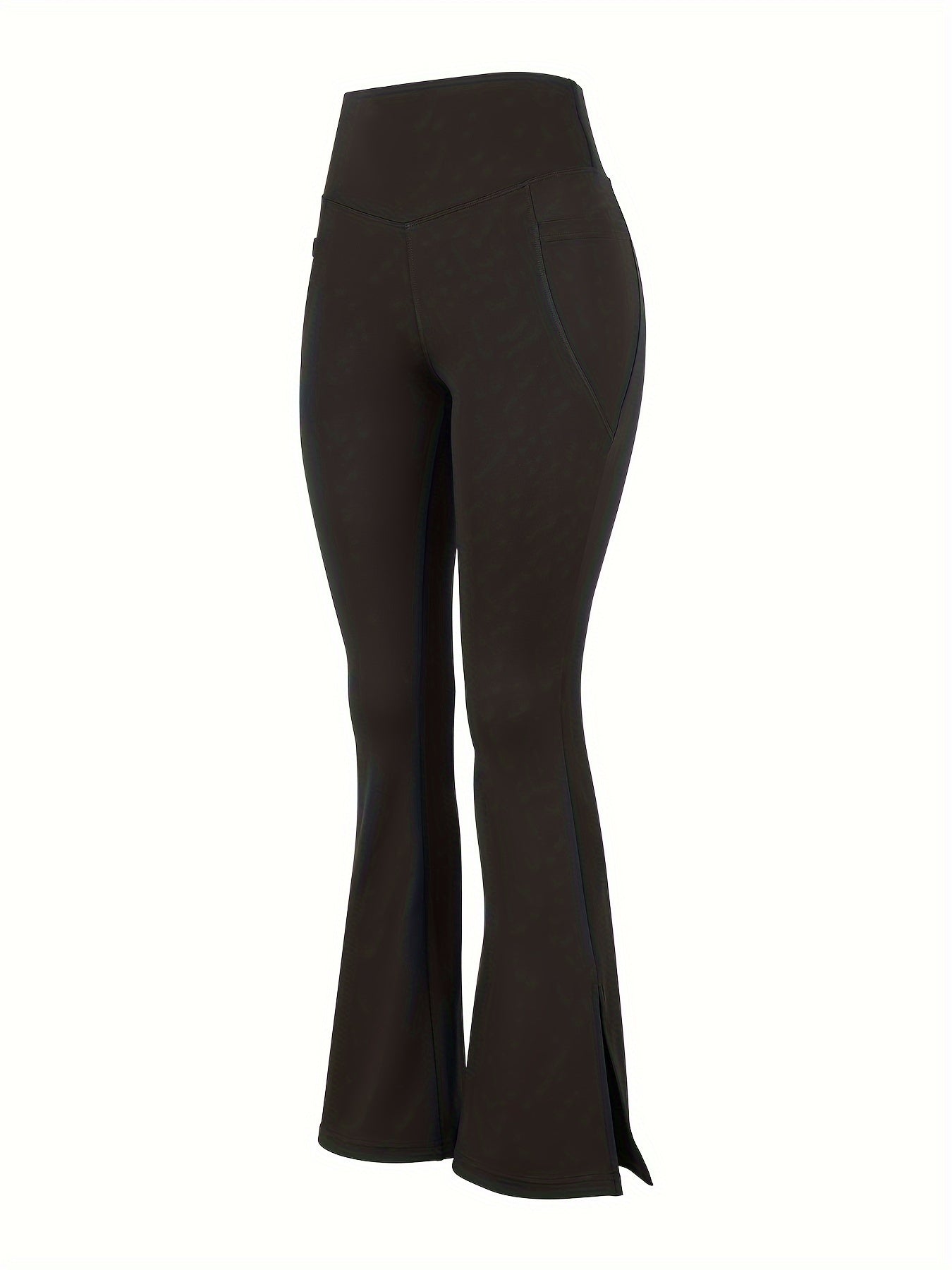 High Waist Split Flare Pants Tummy Control Stretch Bootcut Leggings