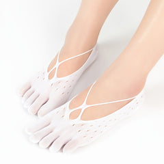 Women's Ankle Compression Socks 1 Pair Breathable Non Slip Solid Socks