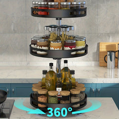 Turntable Organizer Spice Spinner Seasoning Rack Holder