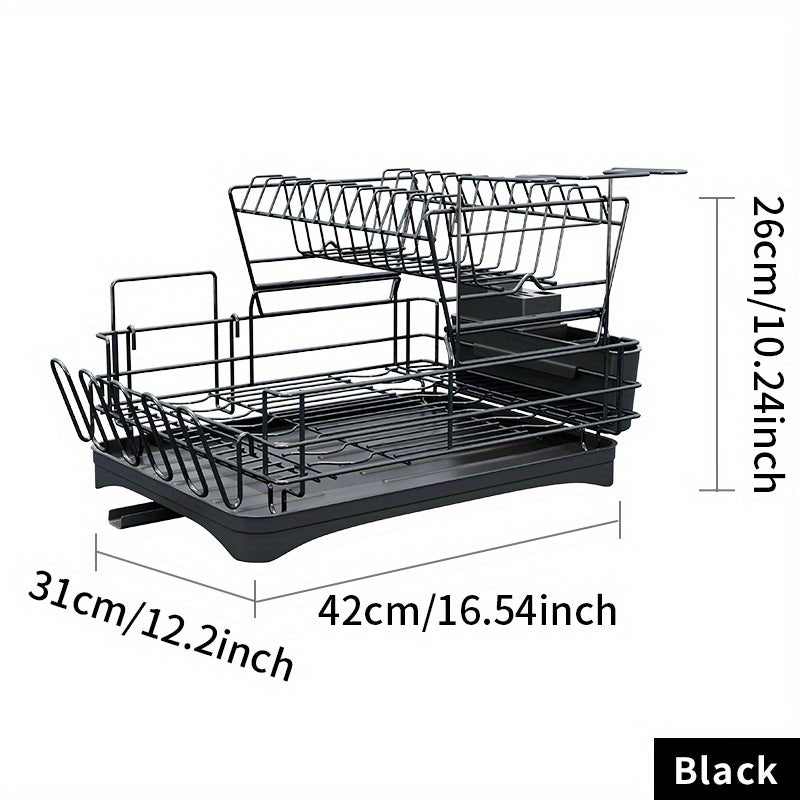 Over-The-Sink 2-Tier Dish Drying Rack Set