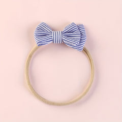 4pcs Striped Fabric Bow Headbands Girls Hair Accessories