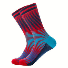 Striped Mid-tube Socks for Outdoor Camping Travel Training