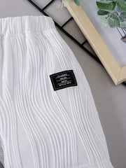 Boys Textured Comfortable Creative Shorts for Summer