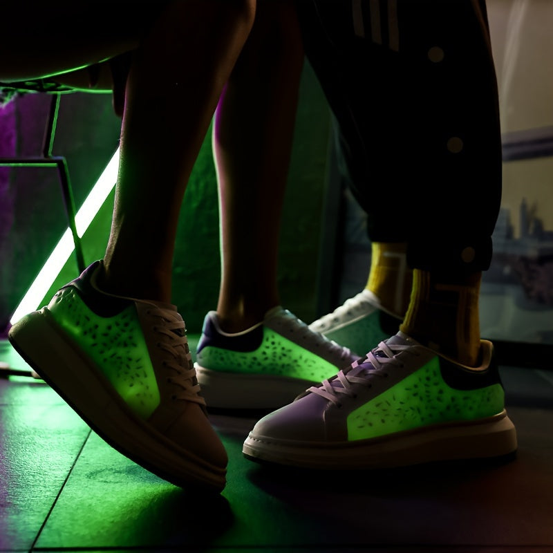 Men's Reflective Color Block Sneakers - Non Slip Outdoor Shoes