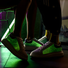 Men's Reflective Color Block Sneakers - Non Slip Outdoor Shoes