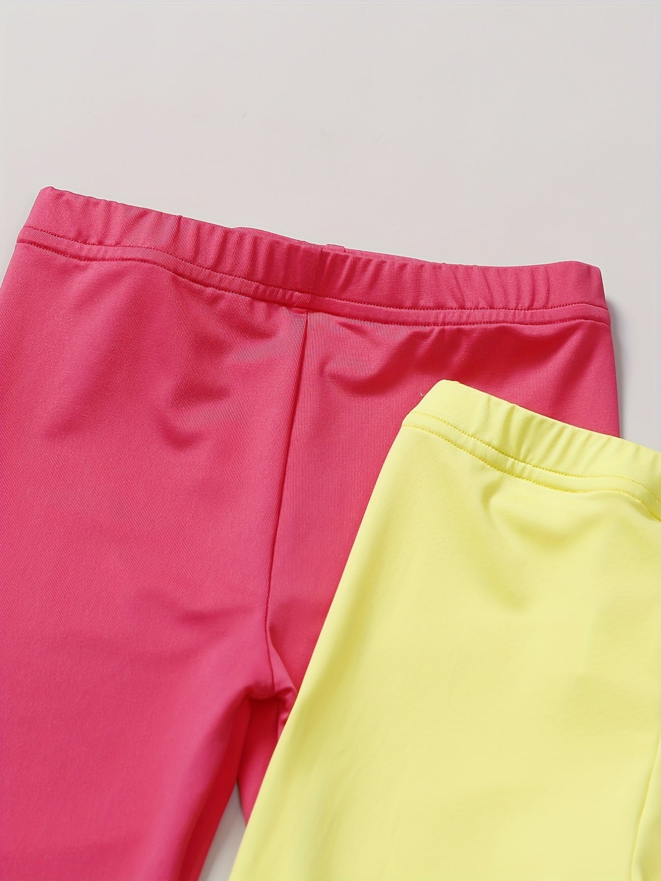 4pcs Girls' Basic Legging Pants Stretchy & Skinny Fit
