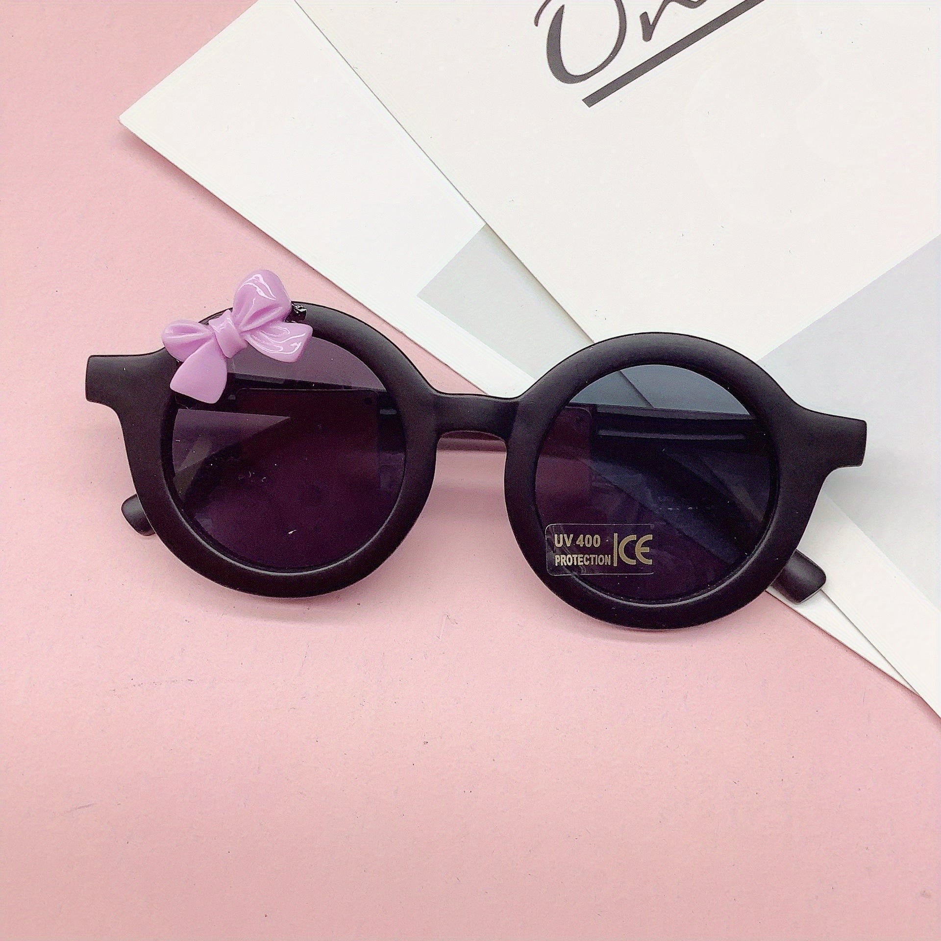 Girls Round Frame Sunglasses UV Protection Summer Kids Accessories