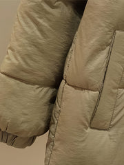 Long Puffer Jacket Women Winter Outdoor Warm Over-The-Knee Coat