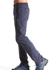 Men's Stretch Thermal Pants with Zipper Pocket for Winter Outdoor Activities