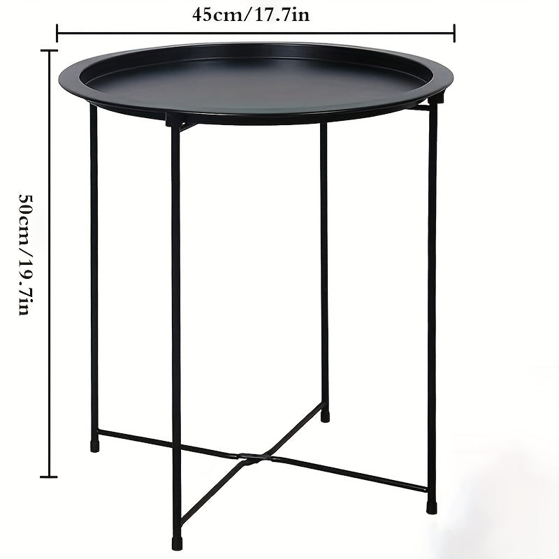Round End Table Metal Tray Table 44 96 Cm Bedside Table