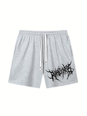 Men's Drawstring Shorts Casual Stylish Solid Elastic Waist for Summer