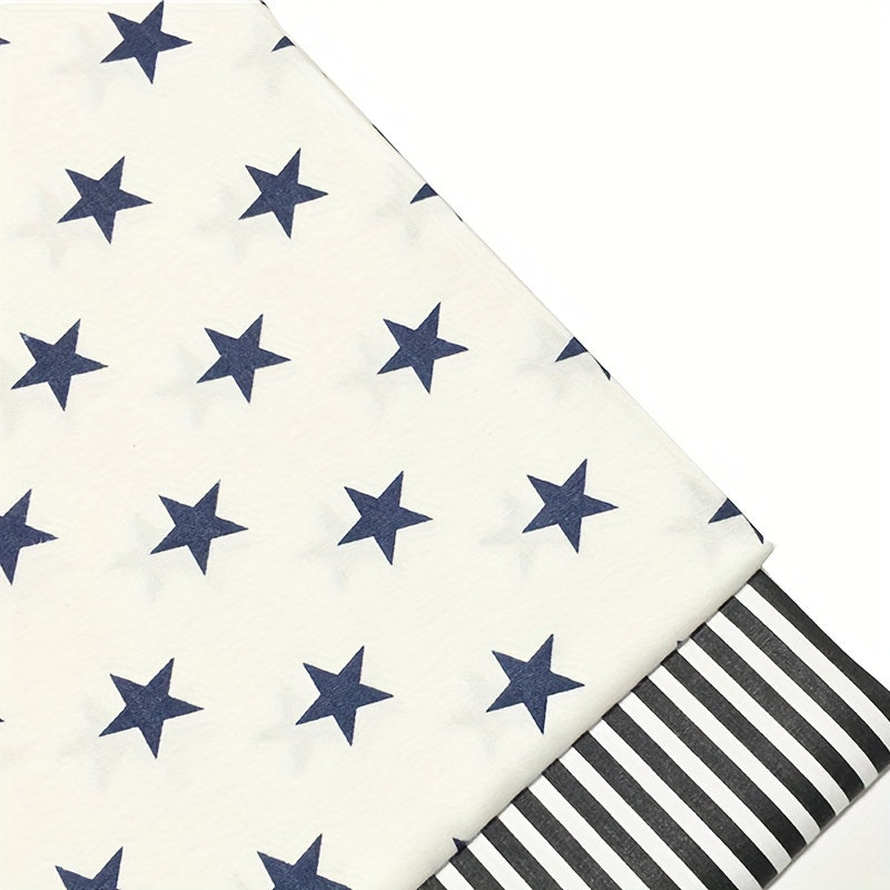 8pcs Geometric 100% Cotton Twill Fabric for DIY Bedding Pillows Clothing