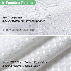 Waffle Shower Curtain Waterproof Waffle Weave Fabric Heavy Duty Hotel Bathroom