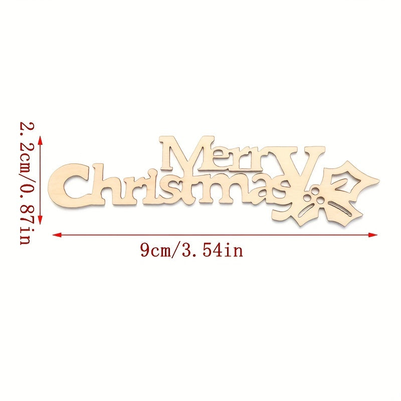 30pcs Wooden Merry Christmas Letter Ornament for Home Decor and Celebrations