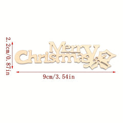 30pcs Wooden Merry Christmas Letter Ornament for Home Decor and Celebrations