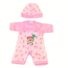 18 inch Animal Shafu Doll Clothes Velvet Hat Bear Onesie Suit for Christmas