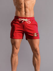 Men's Active Shorts with Pockets - Casual Drawstring Shorts