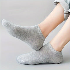 Men's Solid Liner Anklets Socks Nylon Blend Soft Breathable Sweat Absorbent
