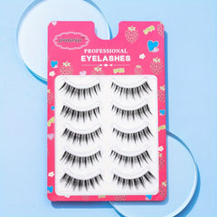 5 Pairs Spiky Manga Lash Crisscross Style False Eyelashes