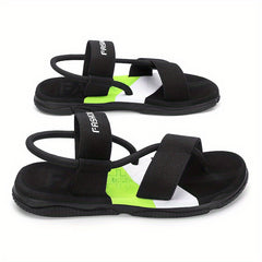 Open Toe Elastic Beach Slippers Water Slippers Flip Flop For Summer
