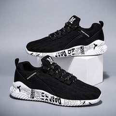 Men's Letter Graphic Lace Sneakers
