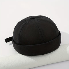 Retro Solid Street Melon Hat Men's Beanie Landlord Hat