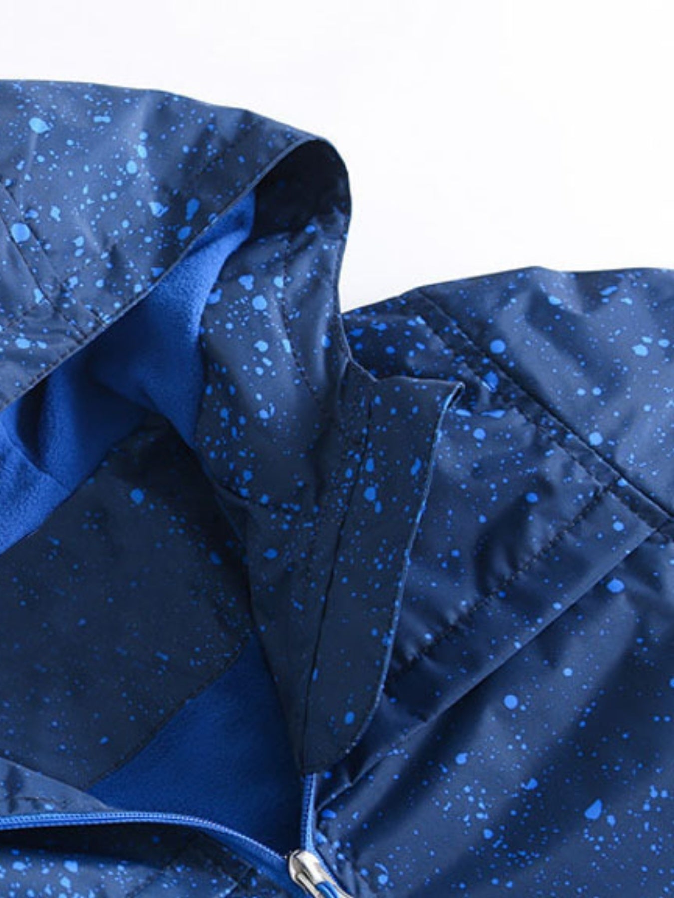 Boys Windbreaker Fleece Lining Hooded Jacket Long Sleeve Zip Up