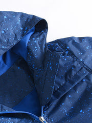 Boys Windbreaker Fleece Lining Hooded Jacket Long Sleeve Zip Up