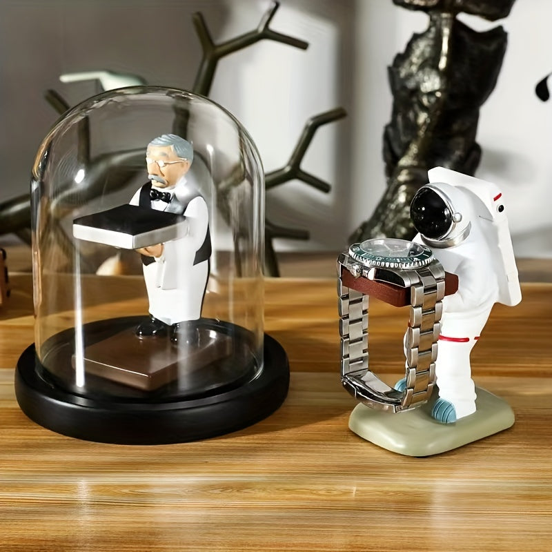 1Pc Extra Large Panda Watch Display Stand Astronaut Resin Figurine Model