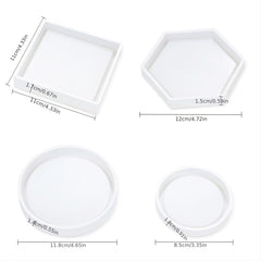 DIY Coaster Silicone Mold Mirror Epoxy Resin Mold