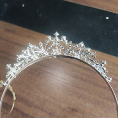 Small Rhinestone Crown Hair Accessory for Prom Party Event