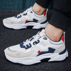 Men's Stylish Non Slip Running Shoes Breathable Lace Up Sneakers